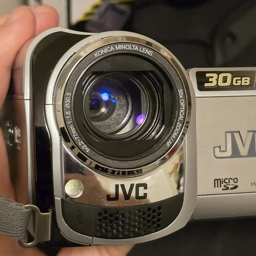 JVC Everio‎ GZ-MG335HU Hybrid 30GB HDD 35x Optical Camcorder Tested Works Bundle